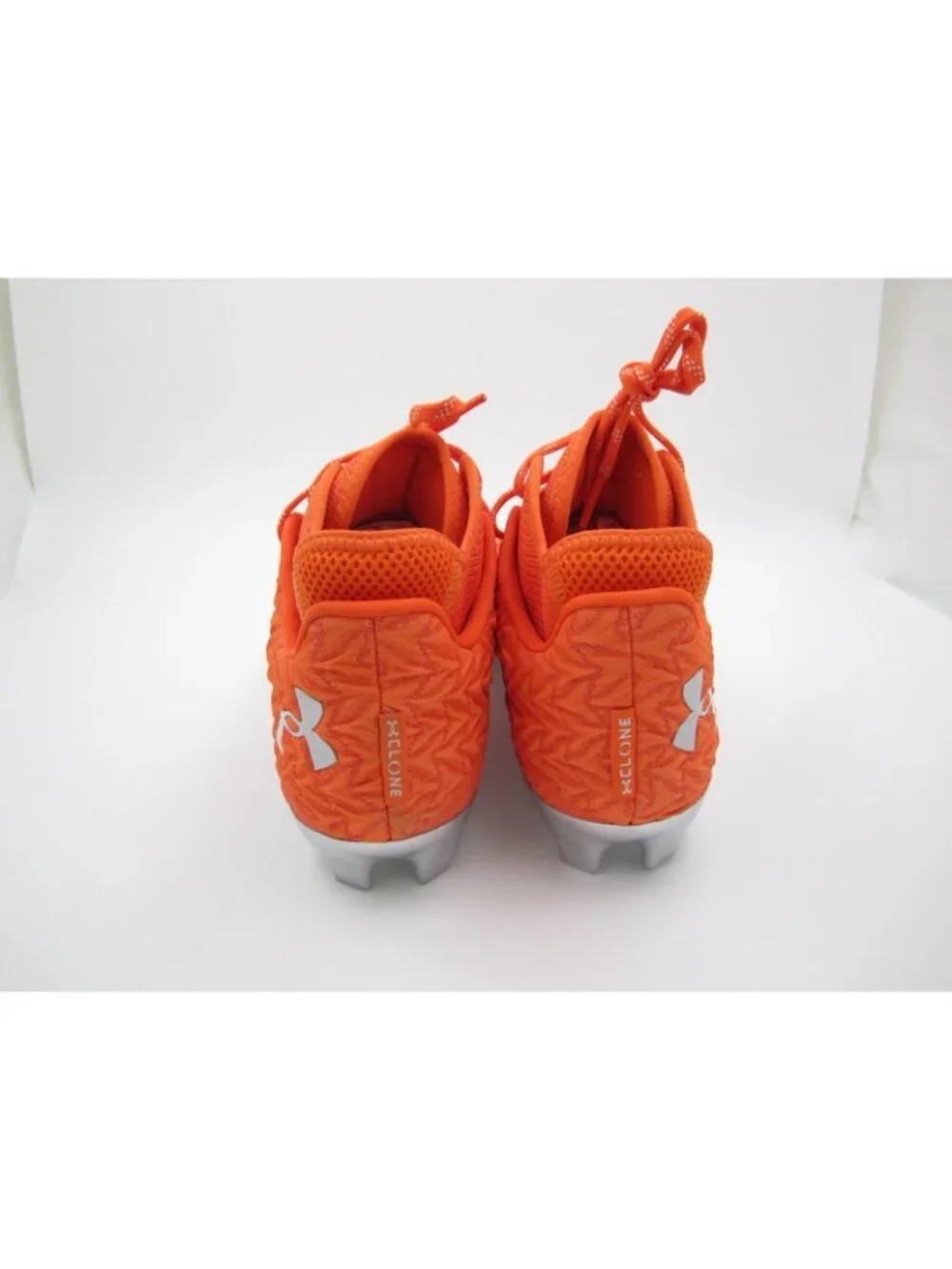 Under Armour UA Spotlight 4 MC Football Cleats Team Orange Silver Men Sz 11US